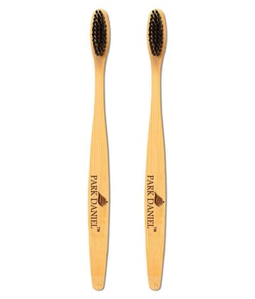 Park Daniel  Charcoal Toothbrush Toothbrush Pack of 2