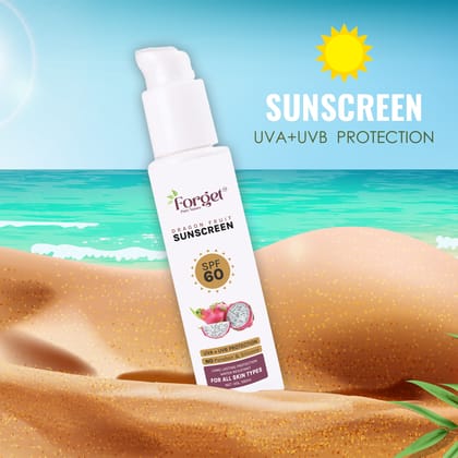 Forget Pure Nature Sunscreen - SPF 50 PA+++ Dragon Fruit SunScreen SPF50 For Indian Skin  (100 ml)