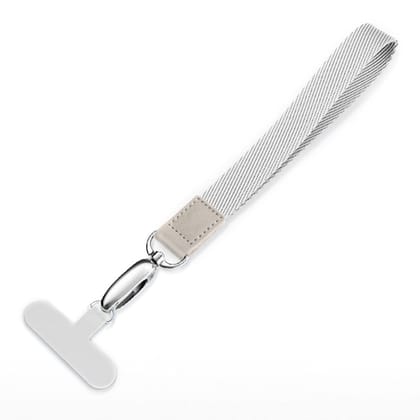 Mobile Phone Polyester Wrist Strap for Cell Phone Anti-Lost Strap with Metal Buckle, PC Tether Tab-Silver
