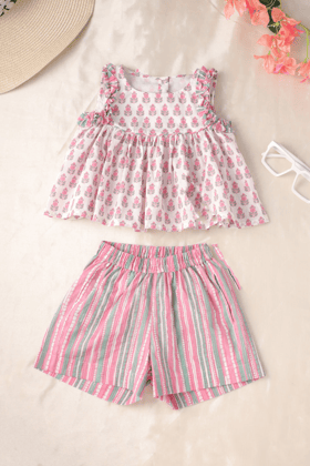 Blush Frills Rosy Set-0-6 months