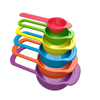 0811 Plastic Measuring Spoons For Kitchen, Pack Of 6