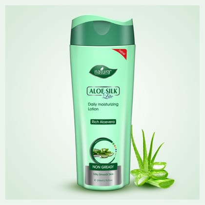 NATURA ALOE SILK DAILY MOISTURIZING LOTION  WITH  Non Greasy-Pack of 1