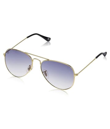 MTV Aviator Blue Men Golden Full-frame Metal Solid UV 400 Protection Sunglass-MTV-123-C14