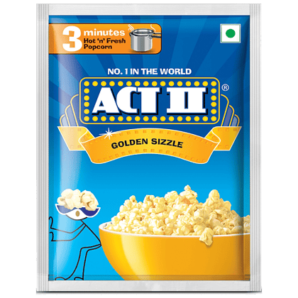 Act II Instant Popcorn - Golden Sizzle Flavour, Snacks, 30 G Pouch