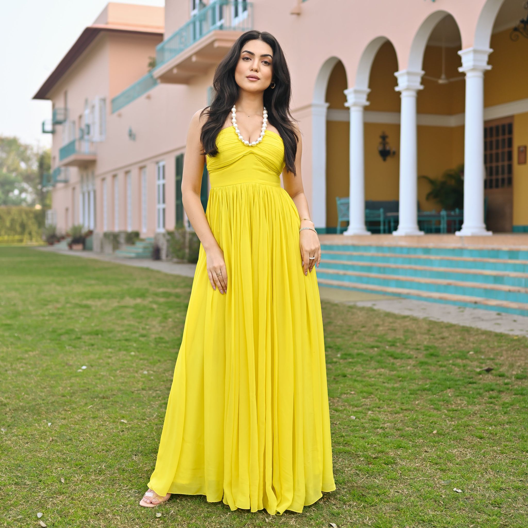 Mellow Yellow Pearl Dress-XS