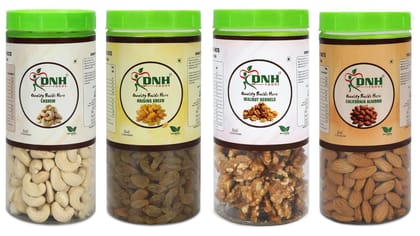 DRY FRUITS COMBO 600 GRAMS  PACK  150G X 4 PC
