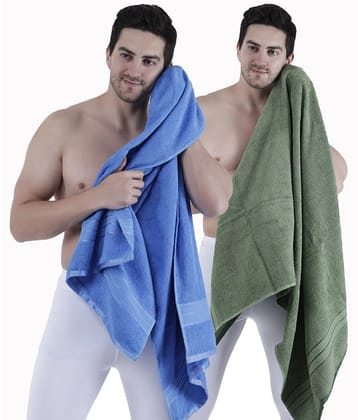 Dollar Cotton Striped 500 -GSM Bath Towel ( Pack of 2 ) - Multicolor - Multicolor