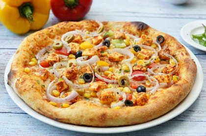 Harissa Paneer & Corn Pizza __ 9 Inches