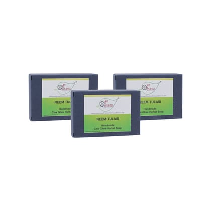 Artnweavess Neem Tulasi Cow Ghee Herbal Soap, 100 gm - Pack of 3