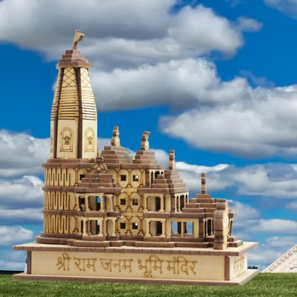 Ram Mandir 4 Inch | Handicraft Product | Pooja Essentials | Wooden Handicraft