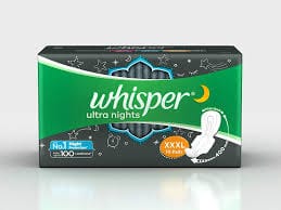 WHISPER S/NPKN ULTRA NIGHTS XXXL 10 PADS WINGS