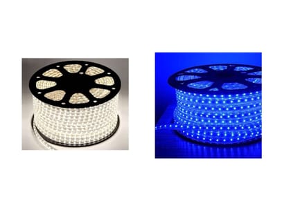 IMAGO 500 LEDs 5m White, Blue Rice Lights (Pack of 2)