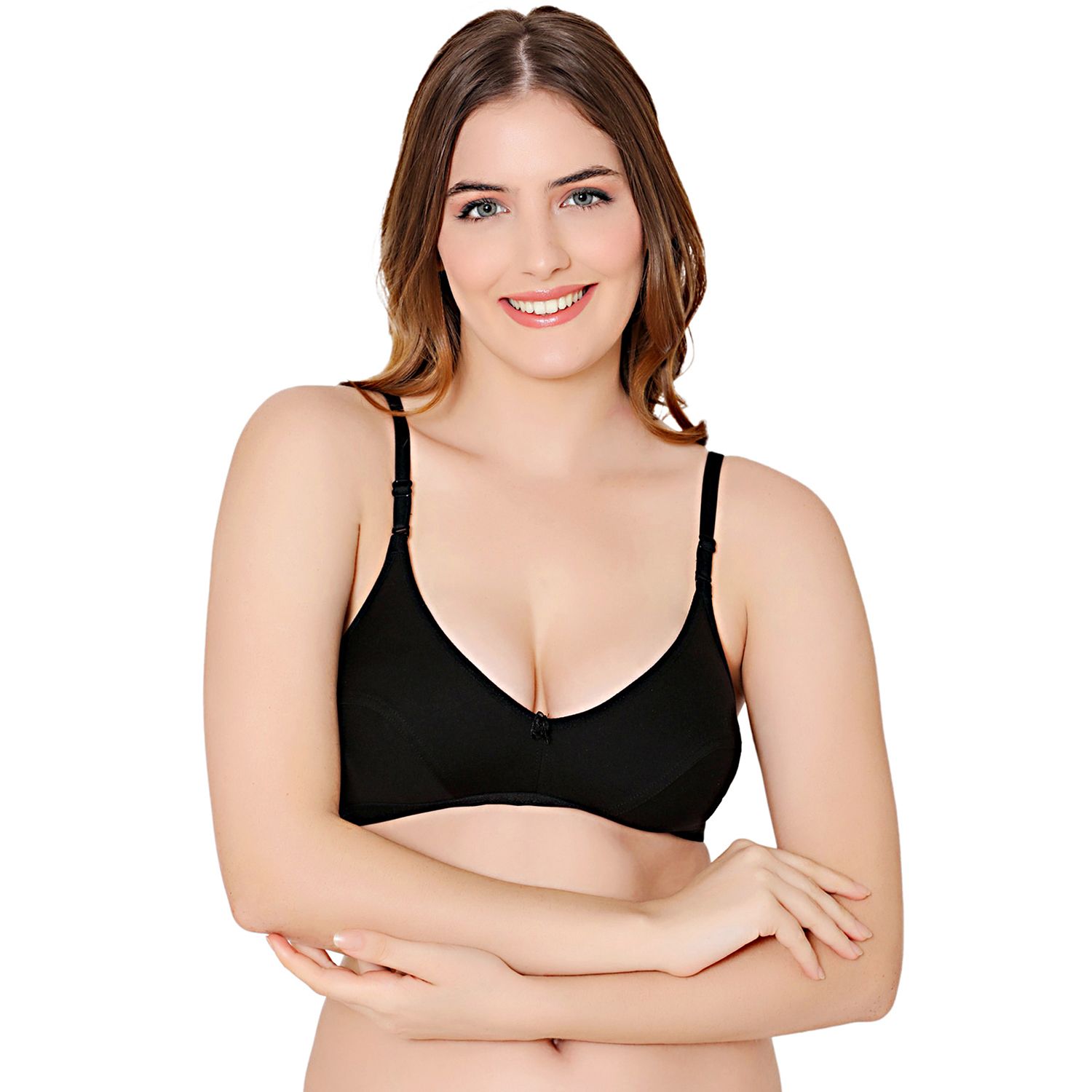 Bodycare polycotton wirefree convertible straps comfortable non padded bra-1531B