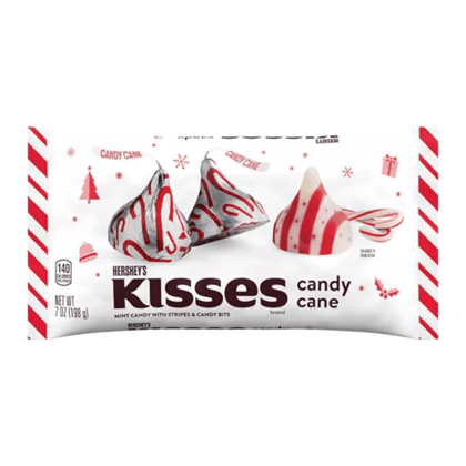 Hershey's Kisses Mint Candy Cane with Stripes & Candy Bits - Imported