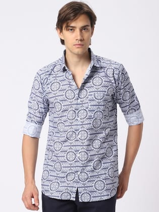 Classic Geometric Printed Casual Shirt