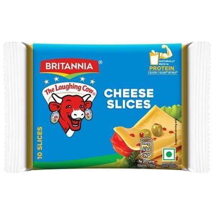Britannia Processed Cheese Slice - Goodness Of Cow's Milk, 200 G (10 Slices X 20 G Each)(Savers Retail)