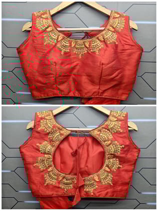 Zumkha Work Blouse-Red