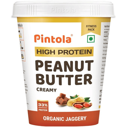 Pintola HIGH Protein ORGANIC JAGGERY Peanut Butter - Creamy