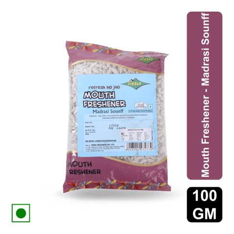 Dizzle Mouth Freshener - Madrasi Sonff, 100 gm Pouch