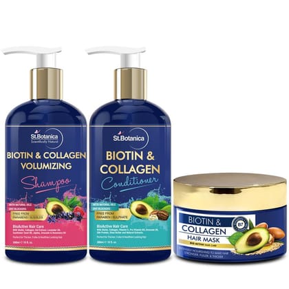 Biotin And Collagen Shampoo 300ml + Conditioner 300ml + Biotin Hair Mask 200ml