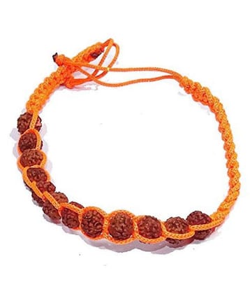 5 mukhi Rudraksha Brcaelet Combo of 3 Original rudraksha beads Bracelet / stylish rudraksha bracelet - None