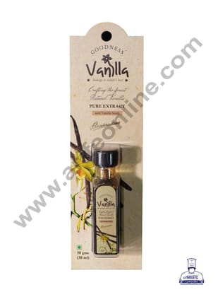 Goodness Vanilla Pods | Natural Vanilla Pods | Natural Gourmet Quality – 2 Folds 50 gms(38ml)