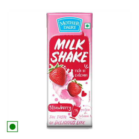 Mother Dairy Milk Shake Strawberry, 200 ml Pack