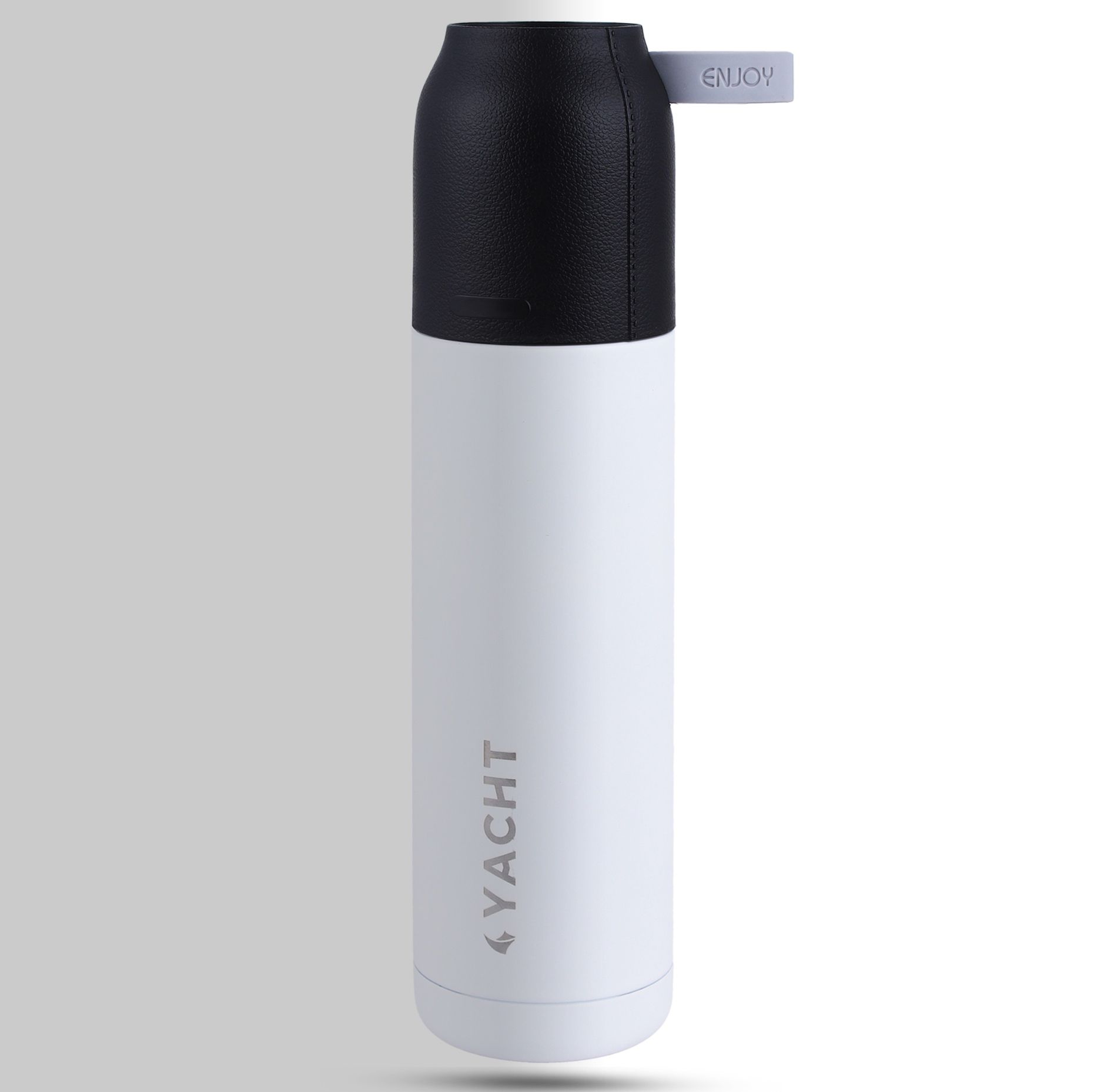 Yacht Vacuum Insulated Hot & Cold Double-Wall Thermosteel Bottle, Enjoy, White, 500 ml Flask