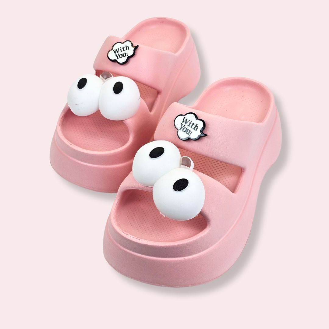 Pink Googly Toes Slides-40-41