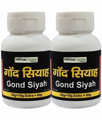 Harc Herbal Canada Gond Siyah (Kala Gond) - Pure & Natural Plant based product 60 gm Pack of 2