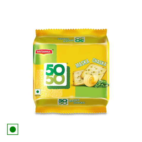 Britannia Maska Chaska 50 50 Biscuit, 100 gm Pack