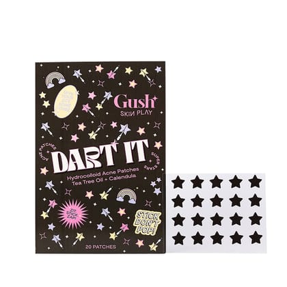 Gush Beauty Dart It Hydrocolloid Pimple Patches For Healing Acne, Zits And Blemishes - Black Star