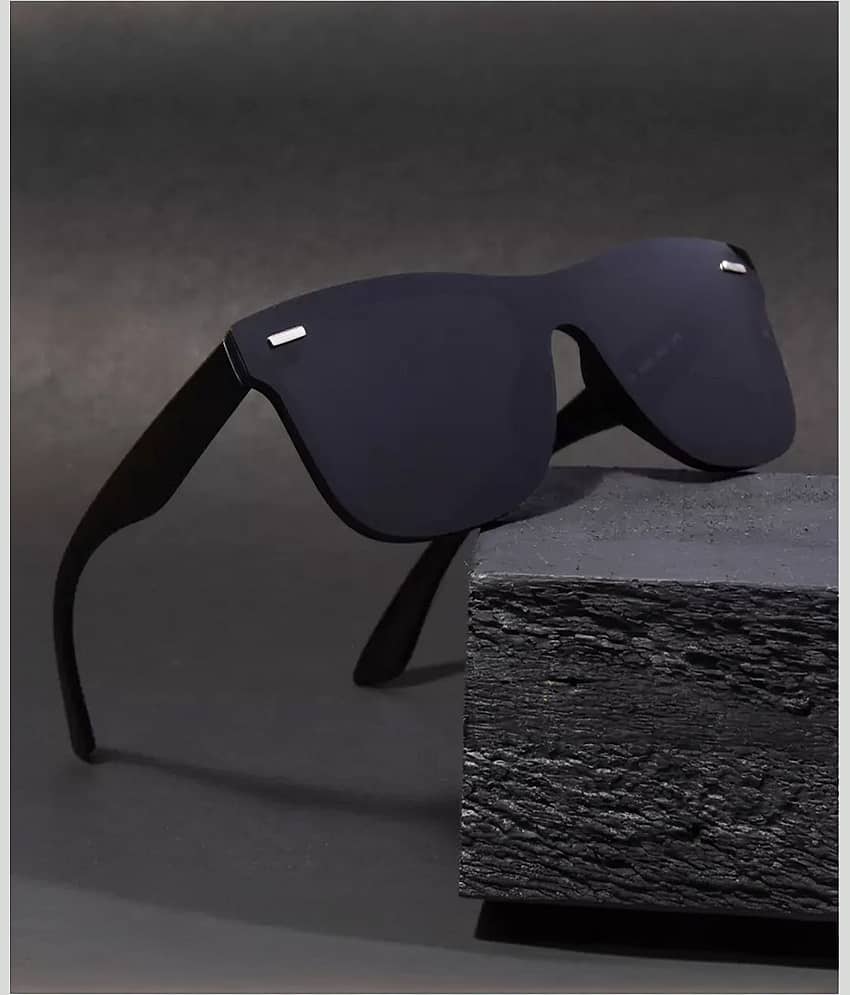 PIRASO Black Square Sunglasses ( Pack of 1 )