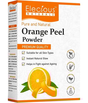 Elecious Orange Peel Powder For Skin and Face (200 Grams) | No Chemical, No preservative