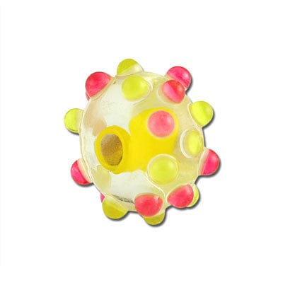 Beadwaala Handmade Fancy Lampwork Glass For Jewelry Making. (Roundel) SFL-424-Per Packet 25 Pcs / 10X18 MM