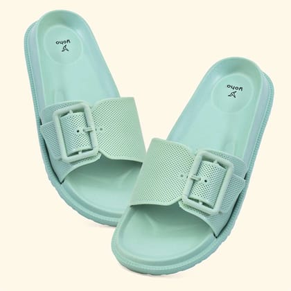 Grape Women Slides-Pastel Green / 4