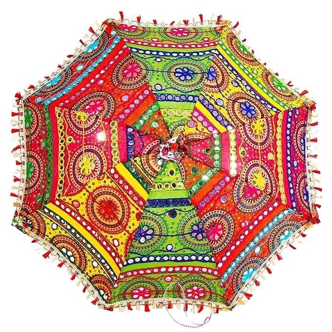 Rajasthani Print Umbrella Set Of 13 Umbrellas For Wedding, Celebration and Home Decor.