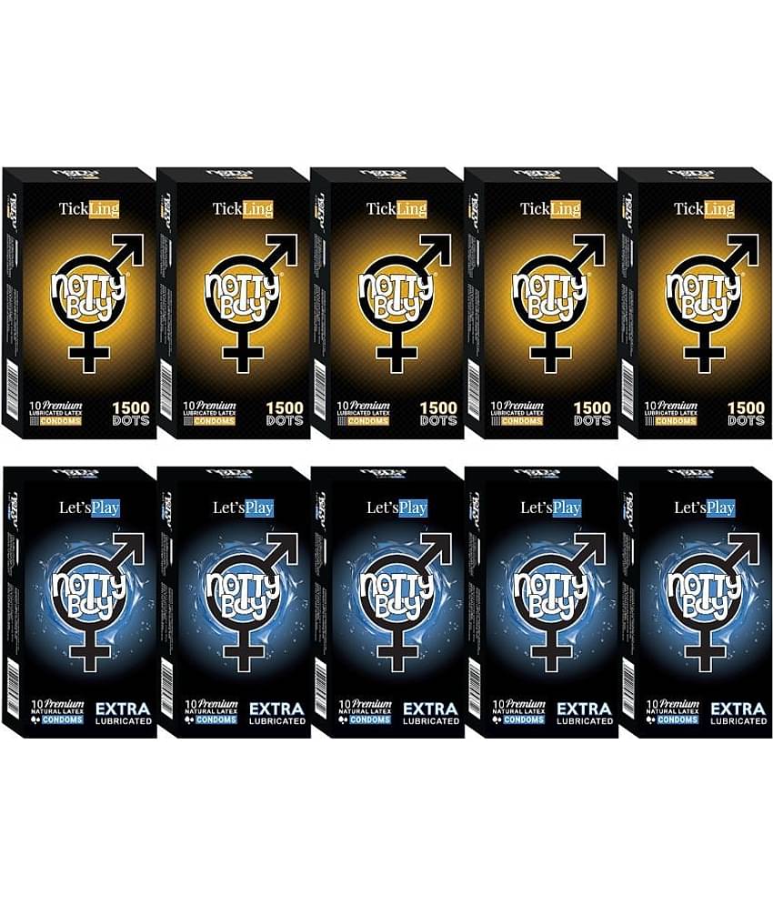 NottyBoy Ultra Dotted and Extra Lubrication Condoms - 100 Units