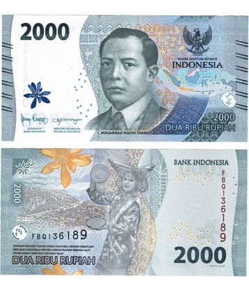 Indonesia 2000 Rupiah Top Grade Beautiful Gem UNC