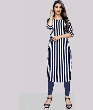 AK FASHION MALL Pack of 1 Crepe Printed Straight Women's Kurti - ( Multicolor )