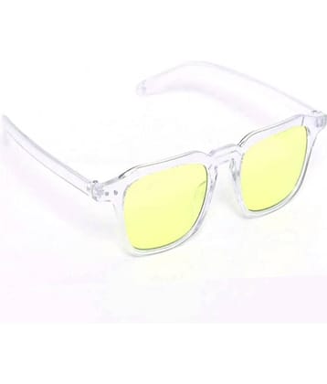 Elligator White Square Sunglasses ( Pack of 1 )