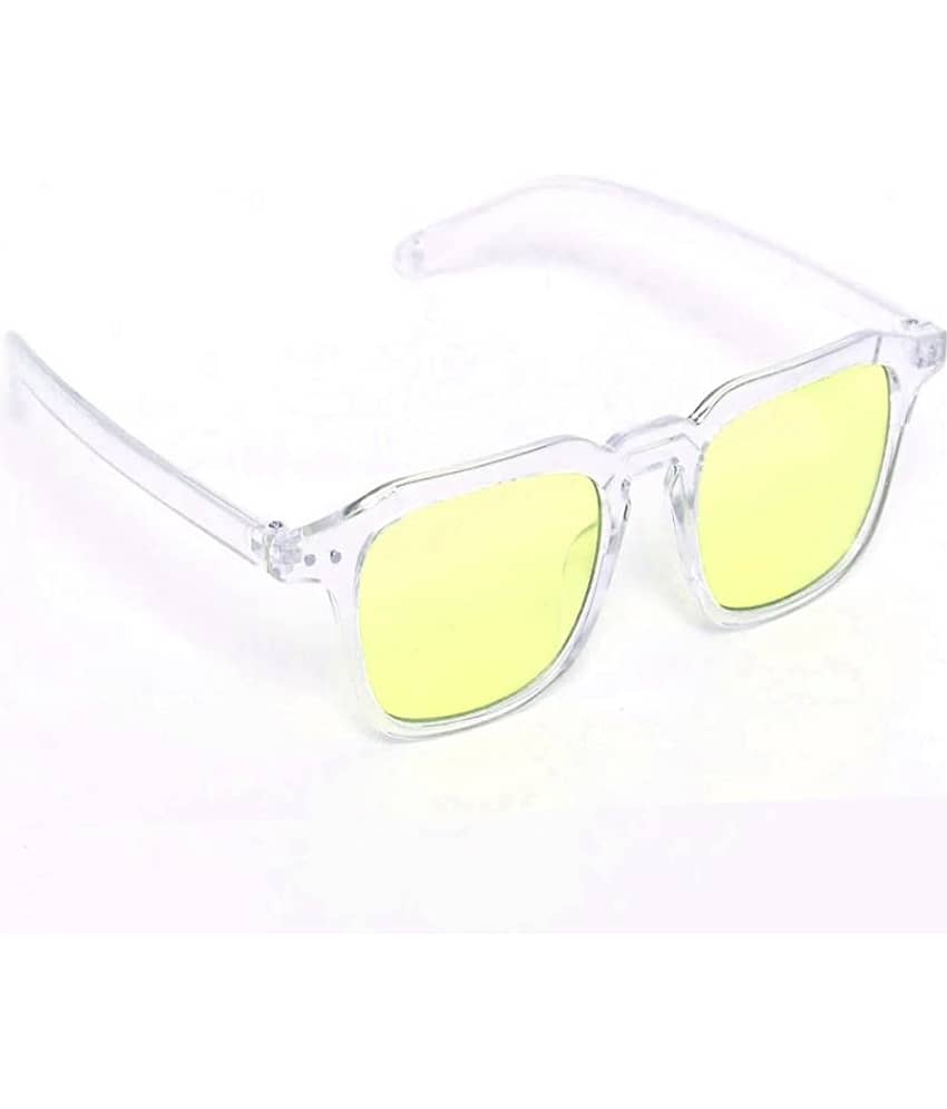 Elligator White Square Sunglasses ( Pack of 1 )