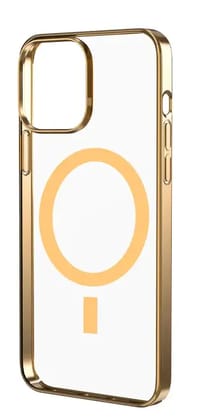 Valente Polycarbonate MagSafe-Compatible Electroplate Case for iPhone 15 Pro-Gold