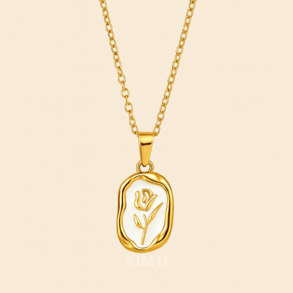 18k Gold Plated Lotus Flower Anti tarnish Necklace
