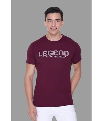 RF RAVES - Wine Polyester Regular Fit Men's T-Shirt ( Pack of 1 )