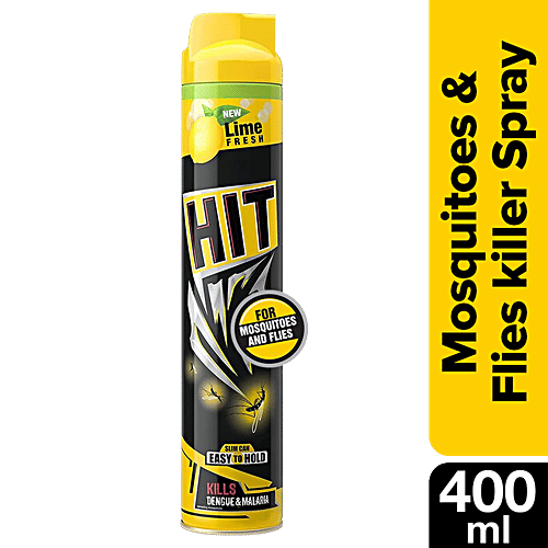 HIT Mosquito & Fly Killer Spray - Lime Fragrance, 400 ml