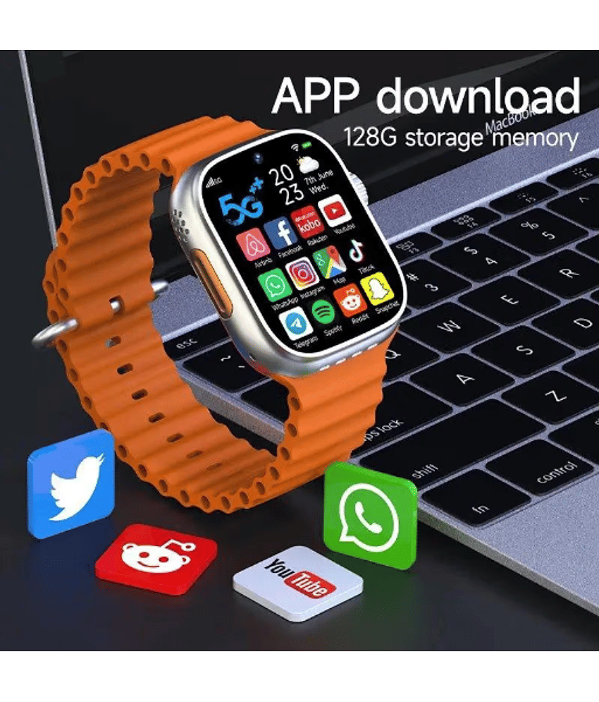 WOF AMOLED BT Calling Smart Watch with Silicone Strap Upto 1-2 days Backup ( Multicolor )