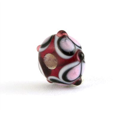 Beadwaala Handmade Fancy Lampwork Glass For Jewelry Making. (Roundel) SFL-357-Per Packet 25 Pcs / 10X18 MM