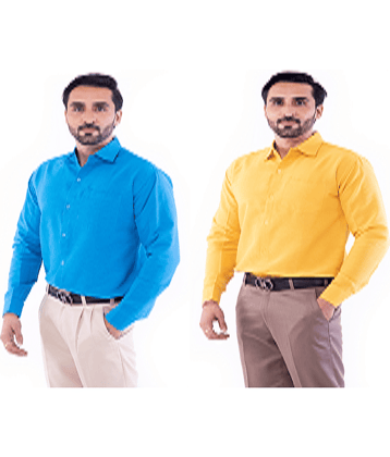 DESHBANDHU DBK 100% Cotton Regular Fit Solids Men's Casual Shirt - Multi ( Pack of 2 )