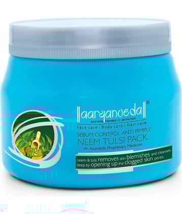 Aaryanveda Neem Tulsi Face Pack, Fights Acne, Dark Spot, Reduces Oiliness & Acne Prone Skin 400g